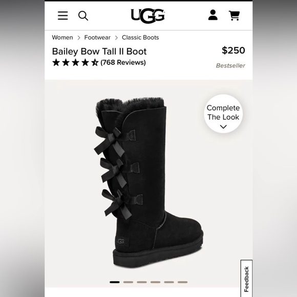 UGG Black Bailey Bow Tall II Boots - Picture 7 of 7